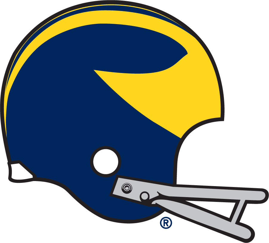Michigan Wolverines 1969-1974 Helmet Logo iron on transfers for clothing